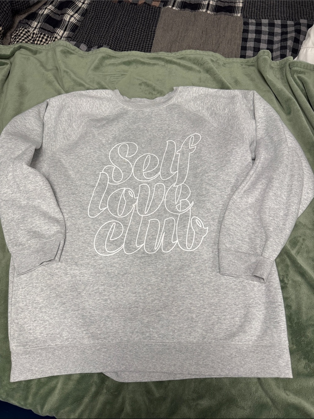 Brunette the label Gray 'Self Love Club' Crewneck Sweatshirt